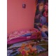 Pat masina Minnie Mouse Pink lumini  cu saltea cadou