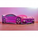Pat masina Pink Princess cu lumini
