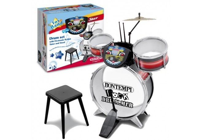Set de tobe Rock Drummer cu panou electronic Bontempi