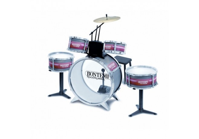 Set de tobe cu scaun Rock Drummer Bontempi