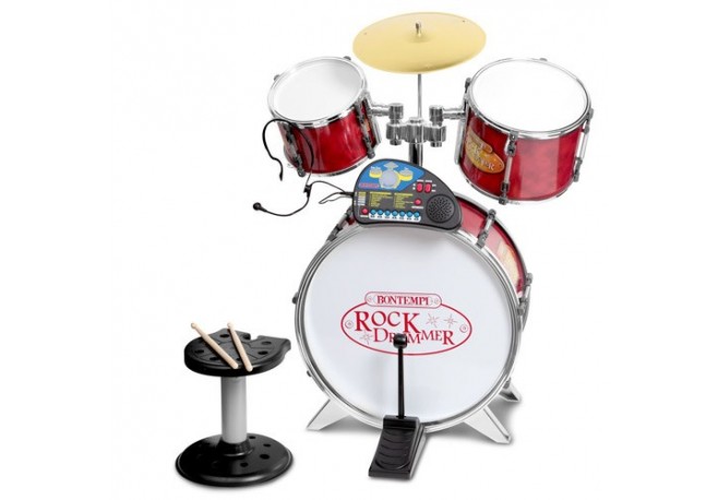 Set de tobe cu panou electric scaun si casti Bontempi