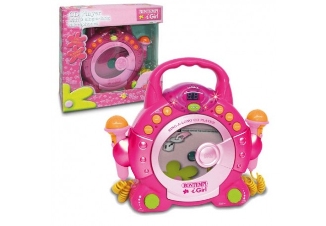 CD Player portabil cu 2 microfoane Bontempi