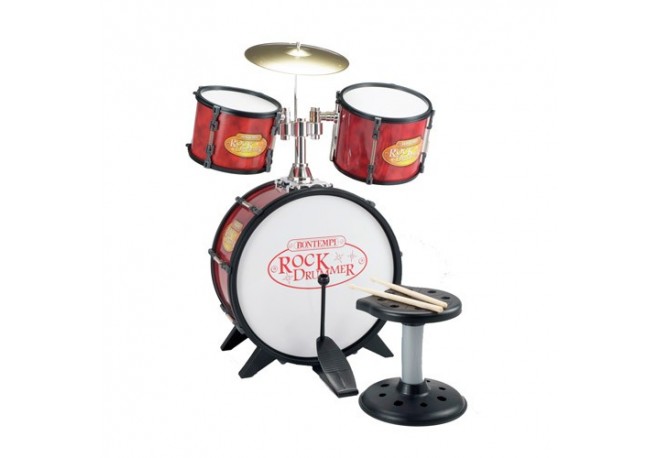 Set de Tobe Drumm Bass cu Scaun Bontempi