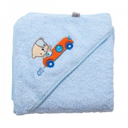 Prosop de baie pentru bebelus si mama albastru Clevamama