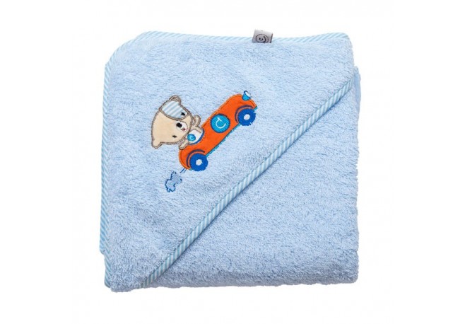 Prosop de baie pentru bebelus si mama albastru Clevamama