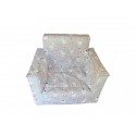 Fotoliu din burete pentru copii MyKids Dancing Bunny Gray