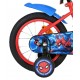 Bicicleta E&L Spiderman 14 inch frana de mana pe roata fata scaun si ghidon reglabil spite metalice roti gonflabile stopuri refl