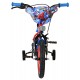 Bicicleta E&L Spiderman 14 inch frana de mana pe roata fata scaun si ghidon reglabil spite metalice roti gonflabile stopuri refl