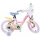 Bicicleta E&L Disney Stitch Girls 14 inch frana de mana pe ambele roti scaun si ghidon reglabil spite metalice roti gonflabile s