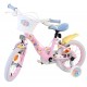 Bicicleta E&L Disney Stitch Girls 14 inch frana de mana pe ambele roti scaun si ghidon reglabil spite metalice roti gonflabile s