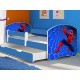 Pat tineret Spiderman roz cu sertar si saltea cadou