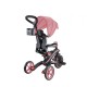 Tricicleta Globber EXPLORER PLIABLA 4 in 1 functie free wheel scaun ajustabil roti EVA centura siguranta in 5 puncte culoare roz