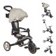Tricicleta Globber EXPLORER PLIABLA 4 in 1 functie free wheel scaun ajustabil roti EVA centura siguranta in 5 puncte culoare bej