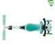 Trotineta Globber GO UP ACTIVE 3 in 1 cu maner de impins scaun si ghidon ajustabile roti cu lumini LED culoare verde