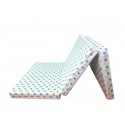 Saltea Pliabila Spuma Poliuretanica 120x60x5 cm - Light Blue Stars
