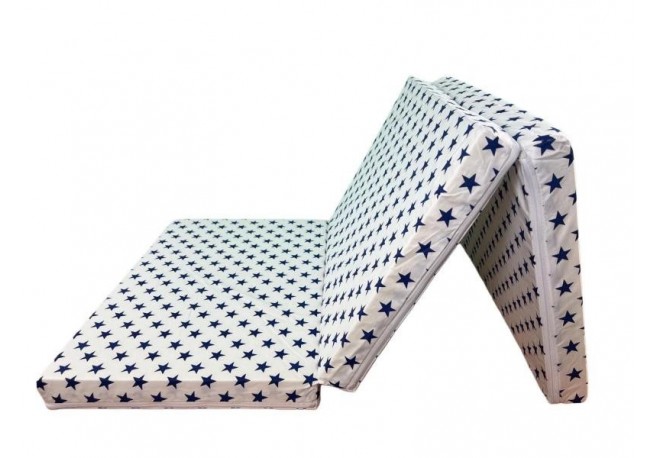 Saltea Pliabila Spuma Poliuretanica 120x60x5 cm - Dark Blue Stars