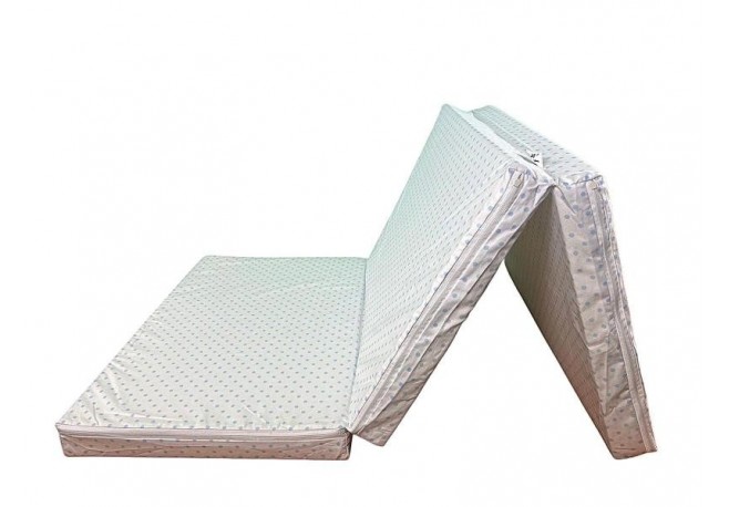 Saltea Pliabila Spuma Poliuretanica 120x60x5 cm - Light Blue Dots
