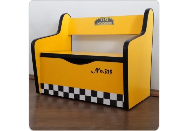 Bancuta lemn Taxi cu spatiu de depozitare