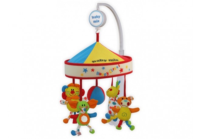 Carusel muzical patut bebe Baby Mix TK 750MC Happy Circus