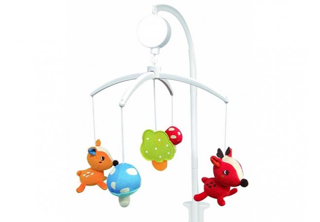 Carusel muzical patut bebe Baby Mix TK 385M Deer