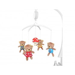 Carusel muzical patut bebe Baby Mix TK 375M Teddy Mushroom