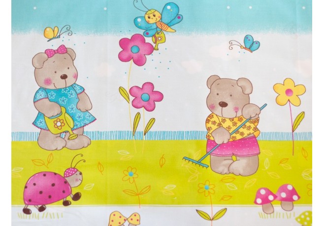 Perna De Alaptare Multifunctionala C MyKids Teddy Gradina Albastru
