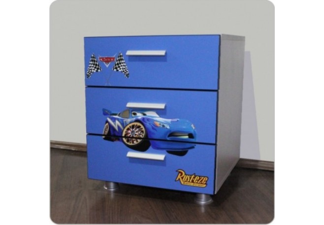 Comoda copii Cars albastra
