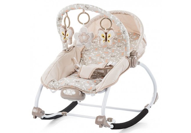 Balansoar musical cu vibratii Chipolino Relax brown ribbon