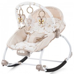 Balansoar musical cu vibratii Chipolino Relax beige sheep