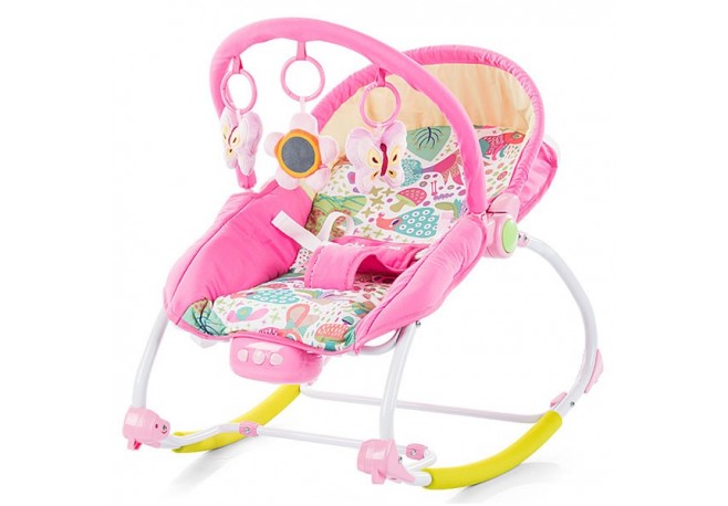 Balansoar musical cu vibratii Chipolino Relax pink