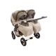 Carucior Pentru Gemeni MyKids Solar DUO Maro-Crem