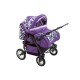 Carucior Pentru Gemeni MyKids Duet Mov Inchis-Mov Deschis