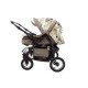 Carucior Pentru Gemeni MyKids Duet Maro Deschis-Bej