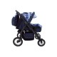 Carucior Pentru Gemeni MyKids Duet Albastru-Negru1