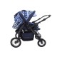 Carucior Pentru Gemeni MyKids Duet Albastru-Negru1