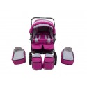 Carucior Pentru Gemeni MyKids Duet Roz-Gri 2