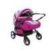 Carucior Pentru Gemeni MyKids Duet Roz-Gri 2