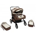 Carucior Pentru Gemeni MyKids Duet Maro-Beige 4