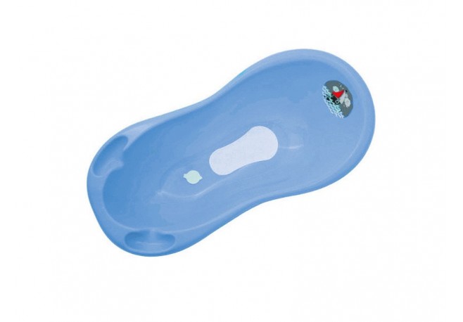 Cadita Baie Bebe cu Evacuare si Termometru MyKids Ocean Sea 100 cm Albastru