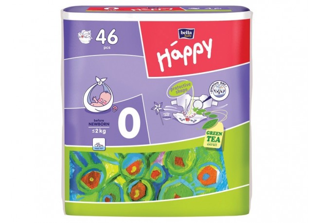 Scutece HAPPY 0 Before Newborn (sub 2 Kg)