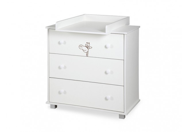 Comoda copii Klups Safari Giraffe Alb