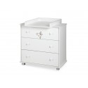 Comoda copii Klups Safari Giraffe Alb