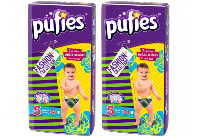 Scutece copii Pufies nr 5 Junior Fashion Collection 11-25 kg 54 buc