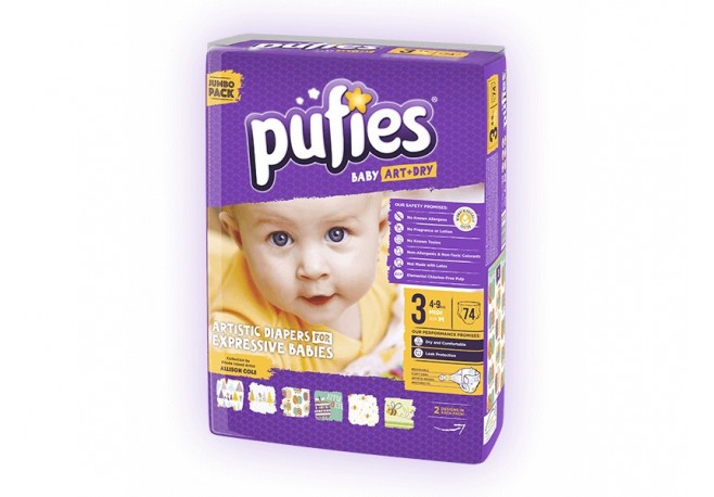 Scutece copii Pufies nr 3 Midi 4-9 kg 74 bucati