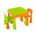 Set masuta cu 2 scaune Tega Mamut Portocaliu Verde