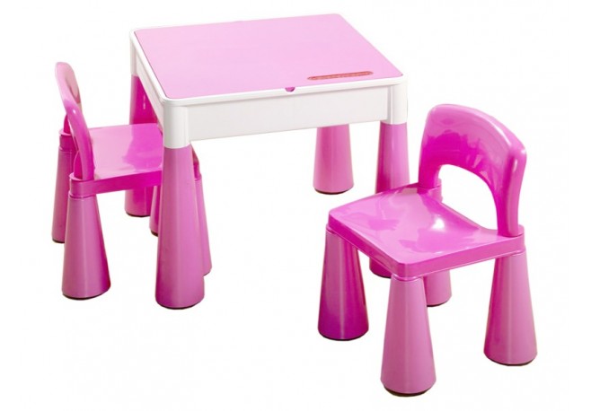 Set masuta cu 2 scaune Tega Mamut Roz
