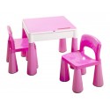 Set masuta cu 2 scaune Tega Mamut Roz