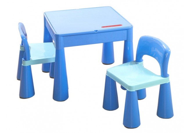 Set masuta cu 2 scaune Tega Mamut Albastru