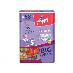 Scutece HAPPY 5 Junior (12-25 Kg) 58 BUC