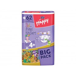 Scutece HAPPY 4 PLUS Maxi Plus (9-20 Kg) 62 BUC